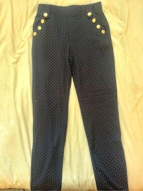 Classic Concepts Navy Pin Dot Pants